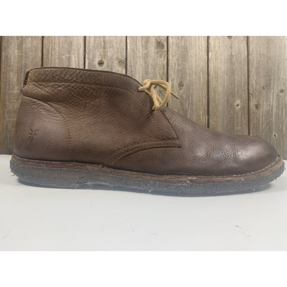 Frye Hudson Chukka 87091 Mens Brown Leather Lace Up Chukkas Boots Size 12